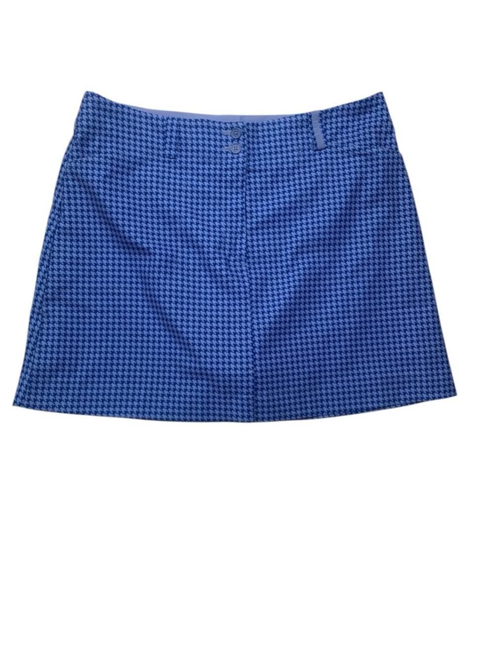 Nike golf size 14 dry fit Blue Houndstooth Mini Skirt skort shorts